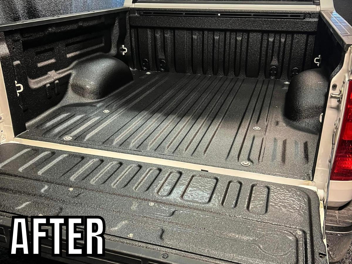 After picture of spray on truck bed liner 1