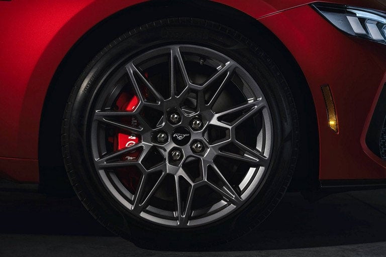 2024 Ford Mustang® model with a close-up of a wheel and brake caliper | White's Canyon Ford in Spearfish SD