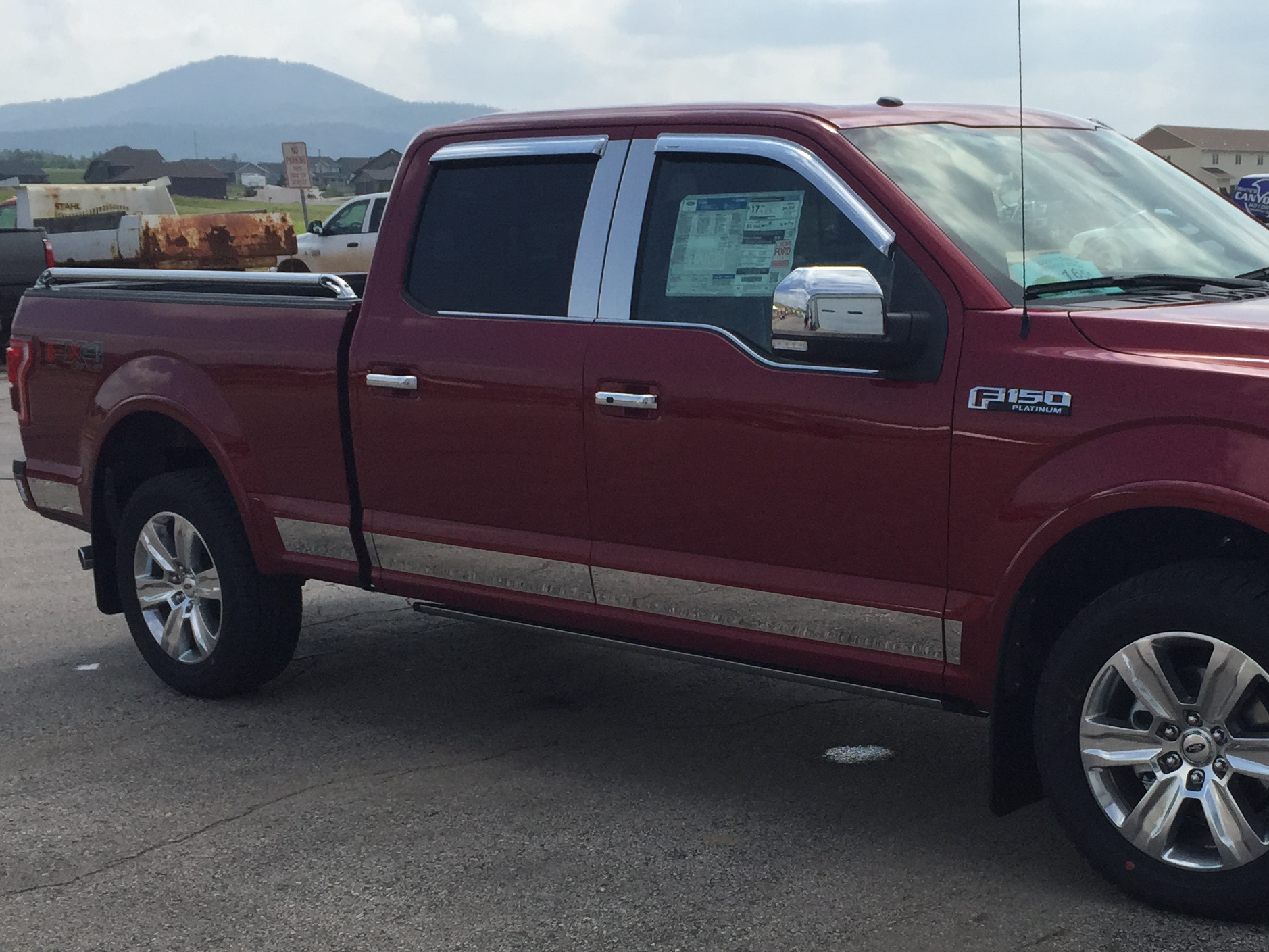 Truck with chrome accessories