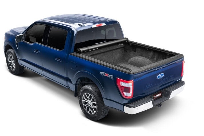 Lo Pro tonneau cover on a blue truck